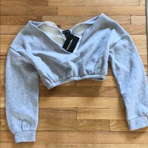 NEW WITH TAGS PRETTY LITTLE THINGS CROP SWEATER